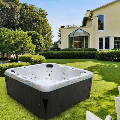 Ogród Outdoor Whirlpool Spa Wanna z hydromasażem 7 miejsc Kwadratowa wanna z hydromasażem