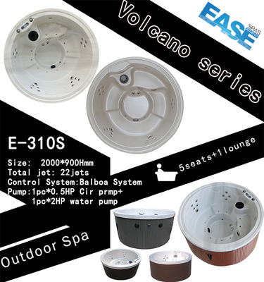 E-310S Ease Spas Arylic Outdoor 6 osób Okrągłe Spa Wanna z hydromasażem Basen do masażu z hydromasażem