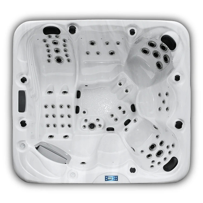 E-152S 5 Osobowość Luxury Freestanding Hot Tub Na podwórku Biały Marmur Czysty Biały Północ Ocean Błękitny