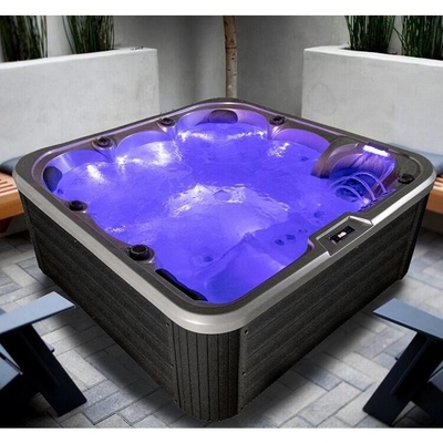 Akrylowa wanna na zewnątrz Spa na zamówienie Jacuzzi Spa na zewnątrz dla 6 osób Masaż Spa Woda w wannie z światłem LED