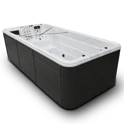 Luksusowy basen bez końca dla ogrodu Whirlpool Spa Tuby z odrzutowcami powietrznymi Swim Spa na świeżym powietrzu