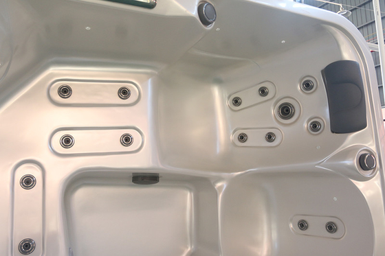 Biały 5-osobowy kącik akrylowy LED Light Hydrotherapy Hot Tub E-371S