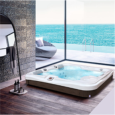 Woda do kąpieli z akrylem z odciążeniem ciśnienia Whirlpool Spa z światłem LED