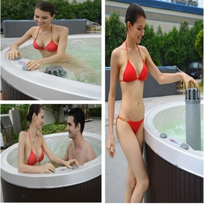 Samodzielne 5-6 osób Hydroterapia Wniknięcie w jacuzzi 2-poziomowy krok