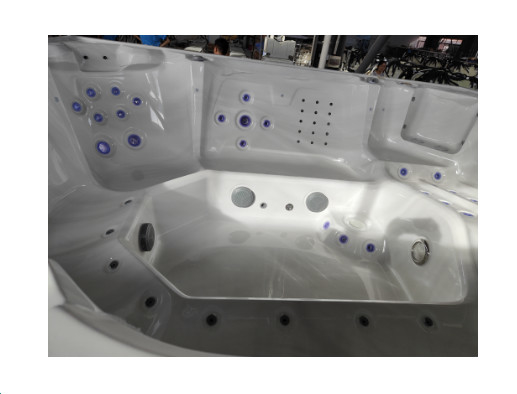 Ocean Wave Czyste białe prostokątne akrylowe wanny zewnętrzne wanny SPA