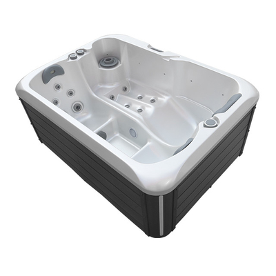 Nowoczesne 3-osobowe akrylowe jacuzzi Spa Wanna z hydromasażem Zewnętrzna wanna z oświetleniem LED