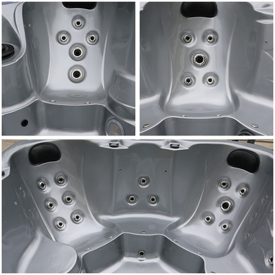 Ogród Outdoor Whirlpool Spa Wanna z hydromasażem 7 miejsc Kwadratowa wanna z hydromasażem