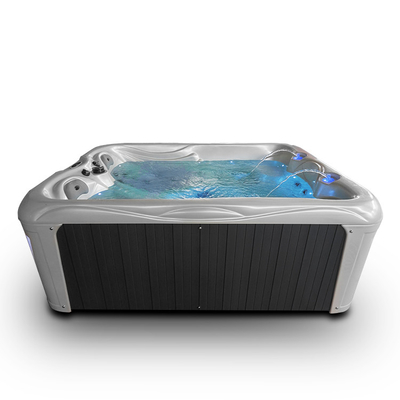 Wbudowane wolnostojące wanny z hydromasażem i zewnętrzne spa z oświetleniem LED