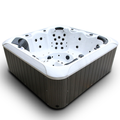 6 miejsc gospodarstwa domowego Pearl White Whirlpool Spa Wanna Zewnętrzne wanny z hydromasażem