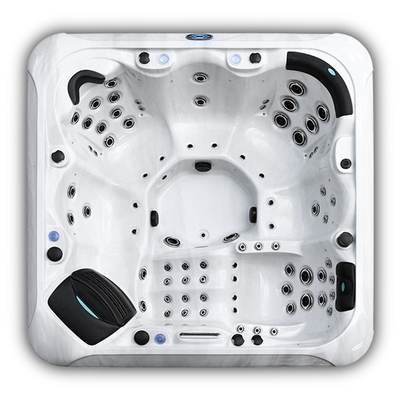 6 miejsc gospodarstwa domowego Pearl White Whirlpool Spa Wanna Zewnętrzne wanny z hydromasażem