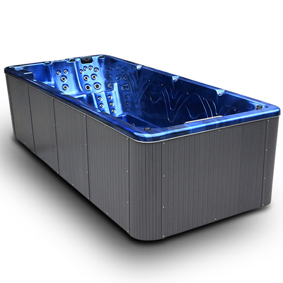 Luksusowy 8-osobowy akrylowy Whirlpool Niekończący się basen do pływania Masaż na świeżym powietrzu Swim Spas