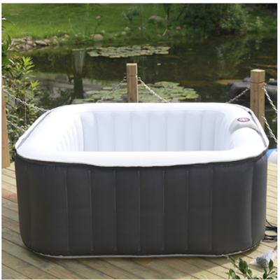 Nowoczesna 4-osobowa ogrodowa wanna z hydromasażem na świeżym powietrzu okrągła nadmuchiwana wanna spa