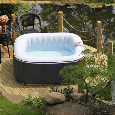Nowoczesna 4-osobowa ogrodowa wanna z hydromasażem na świeżym powietrzu okrągła nadmuchiwana wanna spa