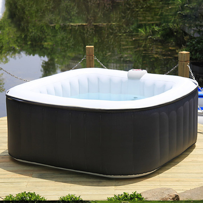 Nowoczesna 4-osobowa ogrodowa wanna z hydromasażem na świeżym powietrzu okrągła nadmuchiwana wanna spa