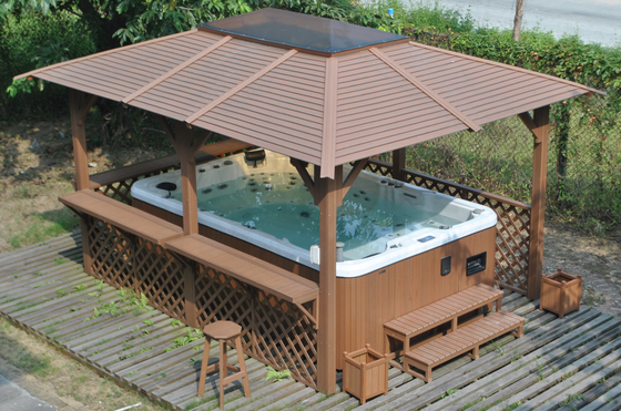 4,8 metra akrylowy basen Outdoor Swim Spa z 2 miejscami do spania jacuzzi