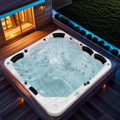 Hydroterapia zewnętrzna Spa basen odrzutowce powietrzne masaż wanny z światłem LED