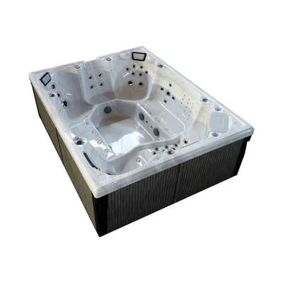 Wciągająca, prostokątna jacuzzi dla sześciu osób z 16 strumieniami powietrza i ogrzewaniem elektrycznym