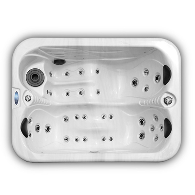 Akrylowe 2-osobowe wanny z hydromasażem Whirlpool Masaż Ogród Wanna spa z diodami LED
